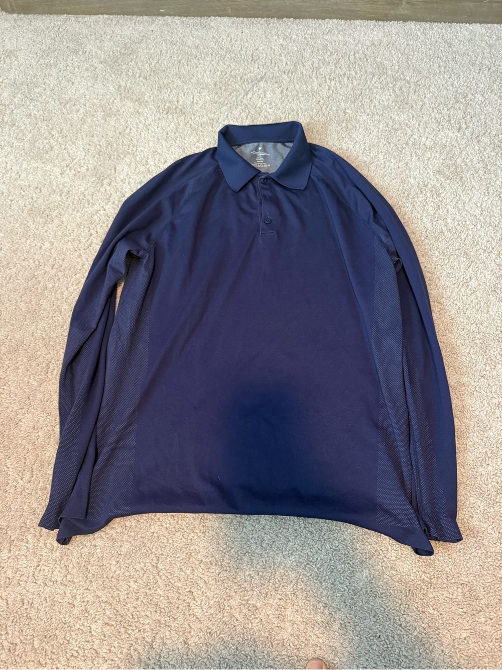 Fabletics Navy Training Day Long-Sleeve Polo